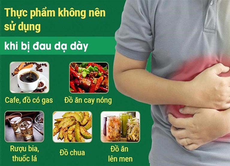 Các thực phẩm người bị đau dạ dày không nên ăn